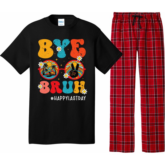 Bye Bruh Teacher Happy Last Day of School Hello Summer Funny Pajama Set