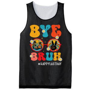 Bye Bruh Teacher Happy Last Day of School Hello Summer Funny Mesh Reversible Basketball Jersey Tank