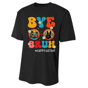 Bye Bruh Teacher Happy Last Day of School Hello Summer Funny Performance Sprint T-Shirt