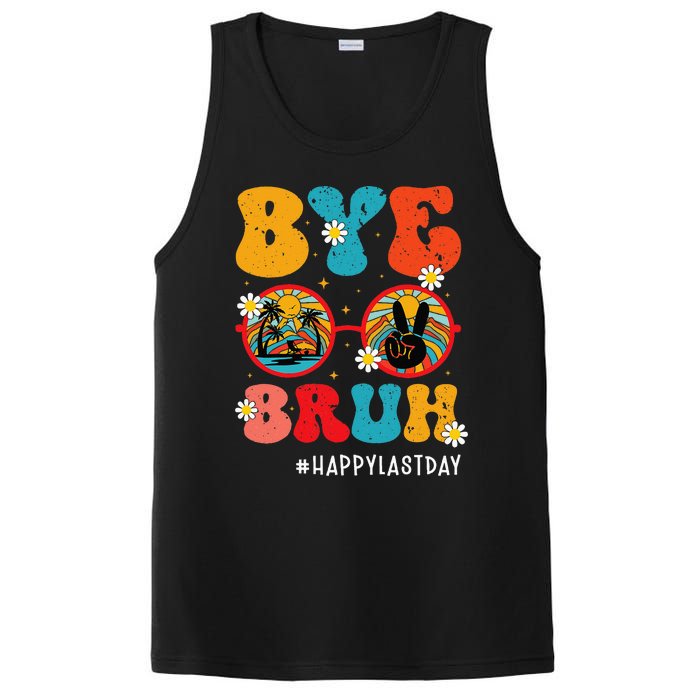 Bye Bruh Teacher Happy Last Day of School Hello Summer Funny PosiCharge Competitor Tank