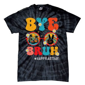 Bye Bruh Teacher Happy Last Day of School Hello Summer Funny Tie-Dye T-Shirt