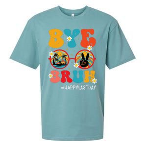 Bye Bruh Teacher Happy Last Day of School Hello Summer Funny Sueded Cloud Jersey T-Shirt