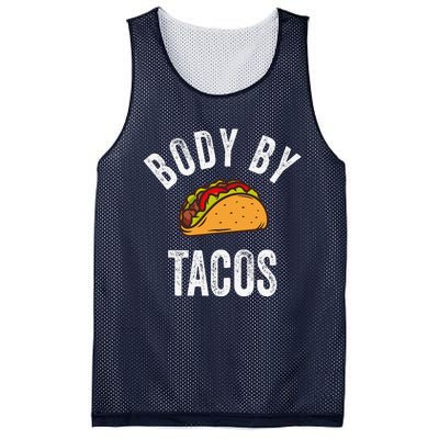 Body By Tacos Funny Cinco De Mayo Mexican Party Mesh Reversible Basketball Jersey Tank