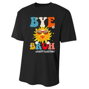 Bye Bruh Teacher Happy Last Day of School Hello Summer Funny Performance Sprint T-Shirt