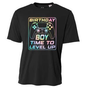 Birthday Boy Time To Level Up Funny Birthday Gamer Cooling Performance Crew T-Shirt