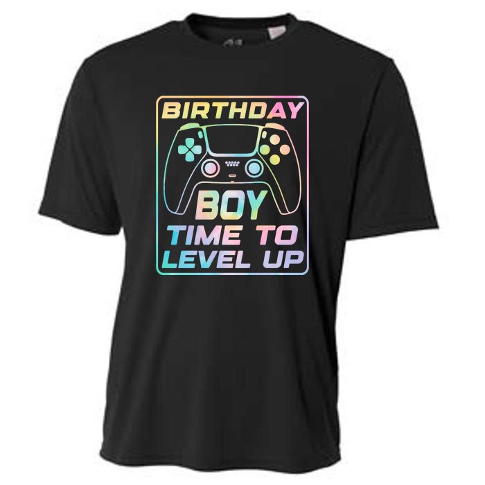 Birthday Boy Time To Level Up Funny Birthday Gamer Cooling Performance Crew T-Shirt