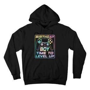 Birthday Boy Time To Level Up Funny Birthday Gamer Hoodie