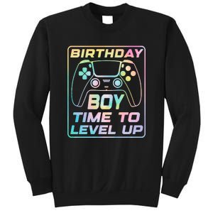 Birthday Boy Time To Level Up Funny Birthday Gamer Sweatshirt