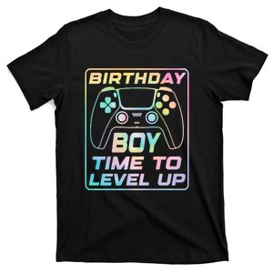 Birthday Boy Time To Level Up Funny Birthday Gamer T-Shirt