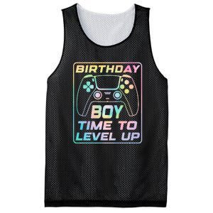 Birthday Boy Time To Level Up Funny Birthday Gamer Mesh Reversible Basketball Jersey Tank