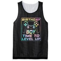 Birthday Boy Time To Level Up Funny Birthday Gamer Mesh Reversible Basketball Jersey Tank