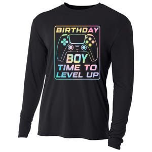 Birthday Boy Time To Level Up Funny Birthday Gamer Cooling Performance Long Sleeve Crew