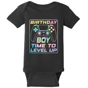 Birthday Boy Time To Level Up Funny Birthday Gamer Baby Bodysuit