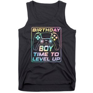 Birthday Boy Time To Level Up Funny Birthday Gamer Tank Top