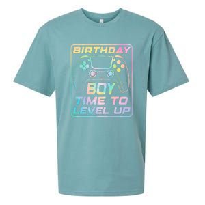 Birthday Boy Time To Level Up Funny Birthday Gamer Sueded Cloud Jersey T-Shirt