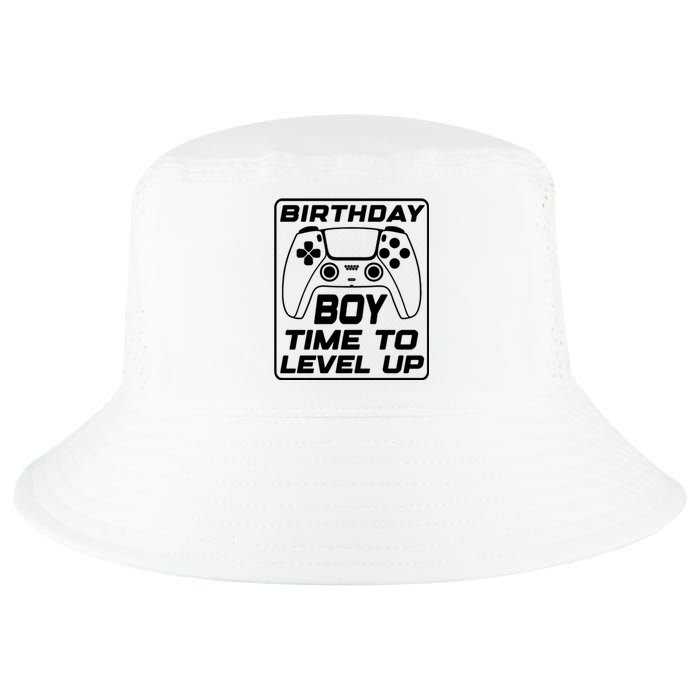 Birthday Boy Time To Level Up Funny Birthday Gamer Cool Comfort Performance Bucket Hat