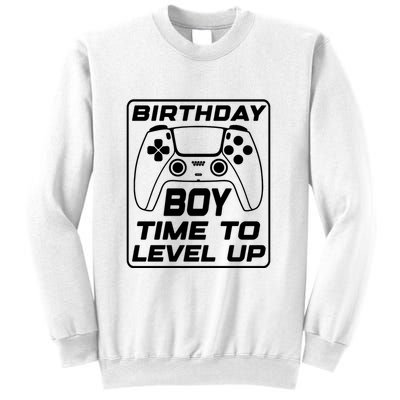 Birthday Boy Time To Level Up Funny Birthday Gamer Sweatshirt