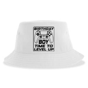 Birthday Boy Time To Level Up Funny Birthday Gamer Sustainable Bucket Hat