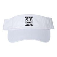 Birthday Boy Time To Level Up Funny Birthday Gamer Valucap Bio-Washed Visor