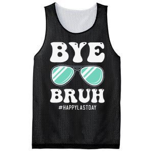 Bye Bruh Teacher Happy Last Day of School Hello Summer Funny Mesh Reversible Basketball Jersey Tank