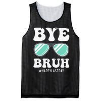 Bye Bruh Teacher Happy Last Day of School Hello Summer Funny Mesh Reversible Basketball Jersey Tank