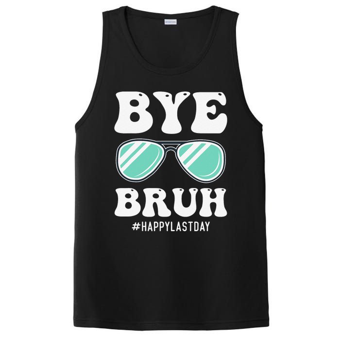 Bye Bruh Teacher Happy Last Day of School Hello Summer Funny PosiCharge Competitor Tank