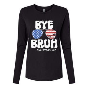 Bye Bruh Teacher Happy Last Day Of School Summer Womens Cotton Relaxed Long Sleeve T-Shirt