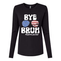 Bye Bruh Teacher Happy Last Day Of School Summer Womens Cotton Relaxed Long Sleeve T-Shirt