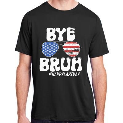 Bye Bruh Teacher Happy Last Day Of School Summer Adult ChromaSoft Performance T-Shirt