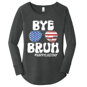 Bye Bruh Teacher Happy Last Day Of School Summer Women's Perfect Tri Tunic Long Sleeve Shirt