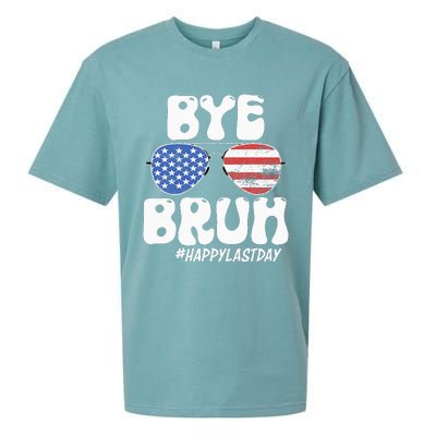 Bye Bruh Teacher Happy Last Day Of School Summer Sueded Cloud Jersey T-Shirt