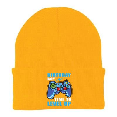 Birthday Boy Time To Level Up Video Game Boy Knit Cap Winter Beanie