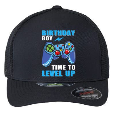 Birthday Boy Time To Level Up Video Game Boy Flexfit Unipanel Trucker Cap