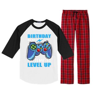 Birthday Boy Time To Level Up Video Game Boy Raglan Sleeve Pajama Set