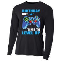 Birthday Boy Time To Level Up Video Game Boy Cooling Performance Long Sleeve Crew