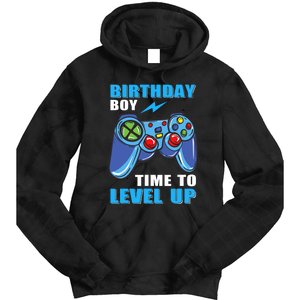 Birthday Boy Time To Level Up Video Game Boy Tie Dye Hoodie