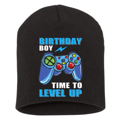 Birthday Boy Time To Level Up Video Game Boy Short Acrylic Beanie