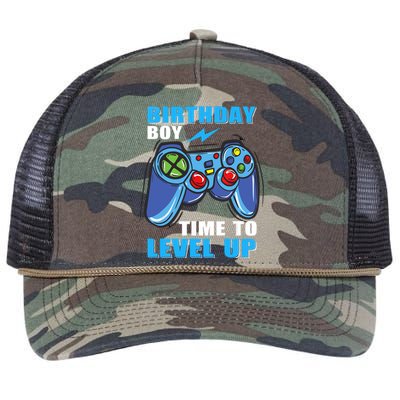 Birthday Boy Time To Level Up Video Game Boy Retro Rope Trucker Hat Cap