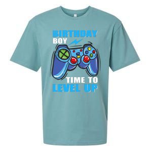 Birthday Boy Time To Level Up Video Game Boy Sueded Cloud Jersey T-Shirt