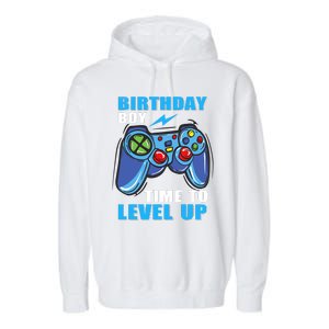 Birthday Boy Time To Level Up Video Game Boy Garment-Dyed Fleece Hoodie