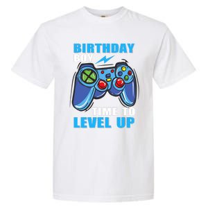 Birthday Boy Time To Level Up Video Game Boy Garment-Dyed Heavyweight T-Shirt