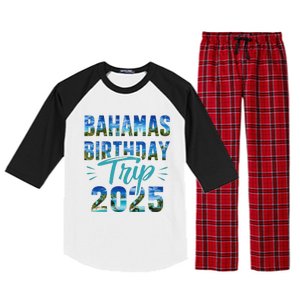 Bahamas Birthday Trip Vacation 2025 Party Cruise Crew Raglan Sleeve Pajama Set