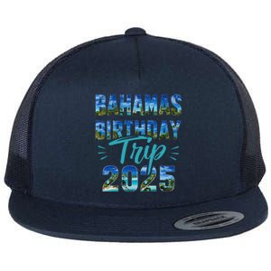 Bahamas Birthday Trip Vacation 2025 Party Cruise Crew Flat Bill Trucker Hat