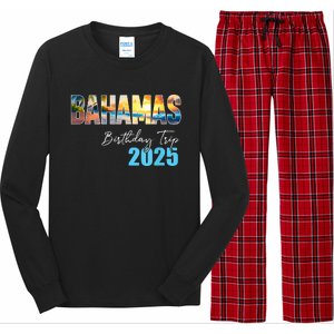 Bahamas Birthday Trip 2025 Vacation Party Crew Cruise Long Sleeve Pajama Set