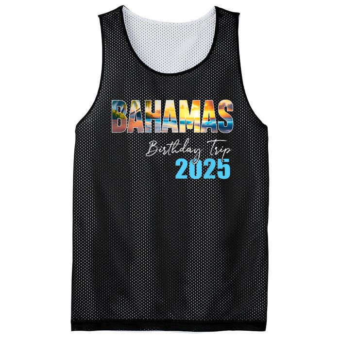 Bahamas Birthday Trip 2025 Vacation Party Crew Cruise Mesh Reversible Basketball Jersey Tank