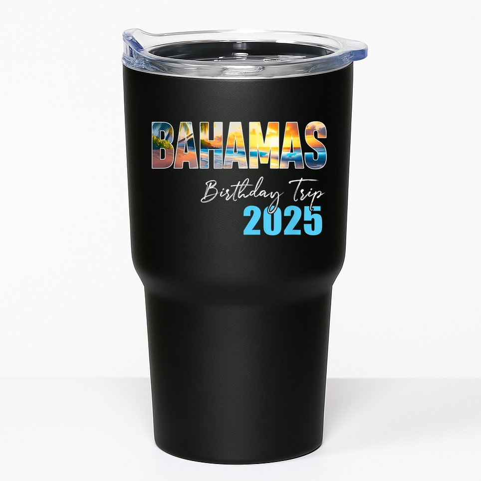 Bahamas Birthday Trip 2025 Vacation Party Crew Cruise Tumbler