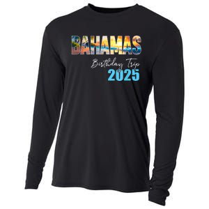 Bahamas Birthday Trip 2025 Vacation Party Crew Cruise Cooling Performance Long Sleeve Crew