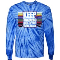 Black Belt Training Martial Arts Taekwondo Gift Idea Great Gift Tie-Dye Long Sleeve Shirt