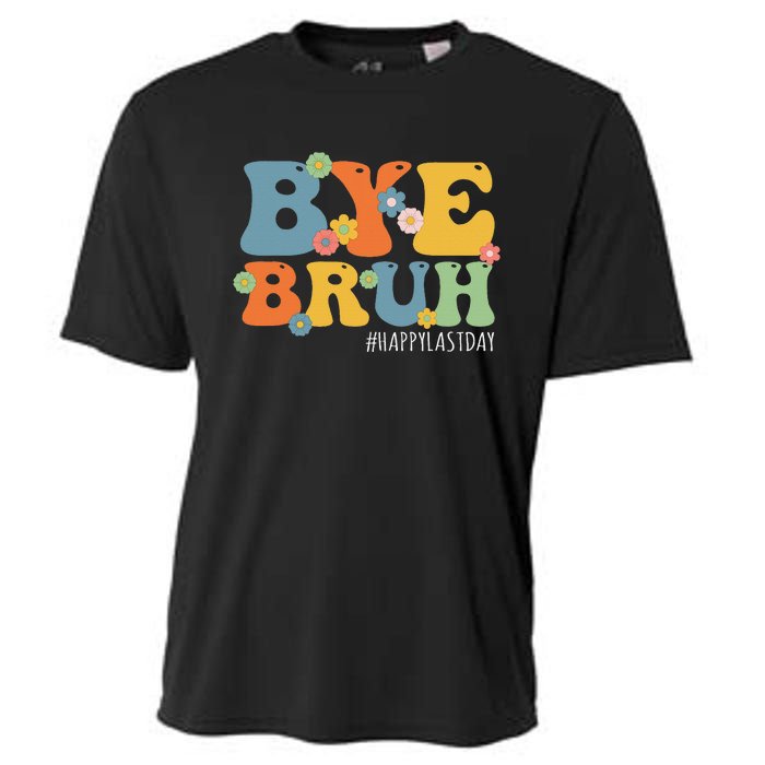 Bye Bruh Teacher Happy Last Day of School Hello Summer Funny Cooling Performance Crew T-Shirt