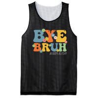 Bye Bruh Teacher Happy Last Day of School Hello Summer Funny Mesh Reversible Basketball Jersey Tank